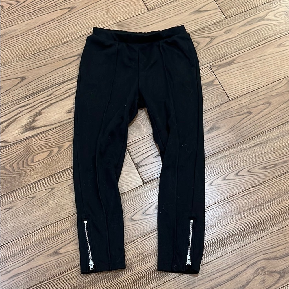 Wonder Nation Black Leggings with Zipper Detail